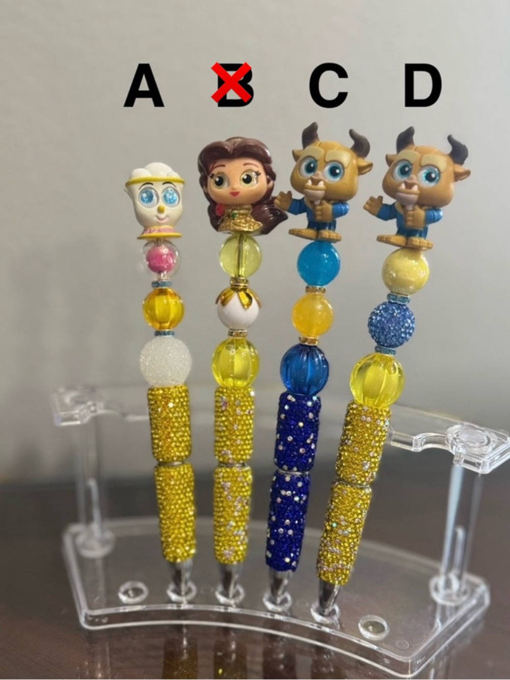 🌸Doorable Beauty and The Beast Beadable Pens